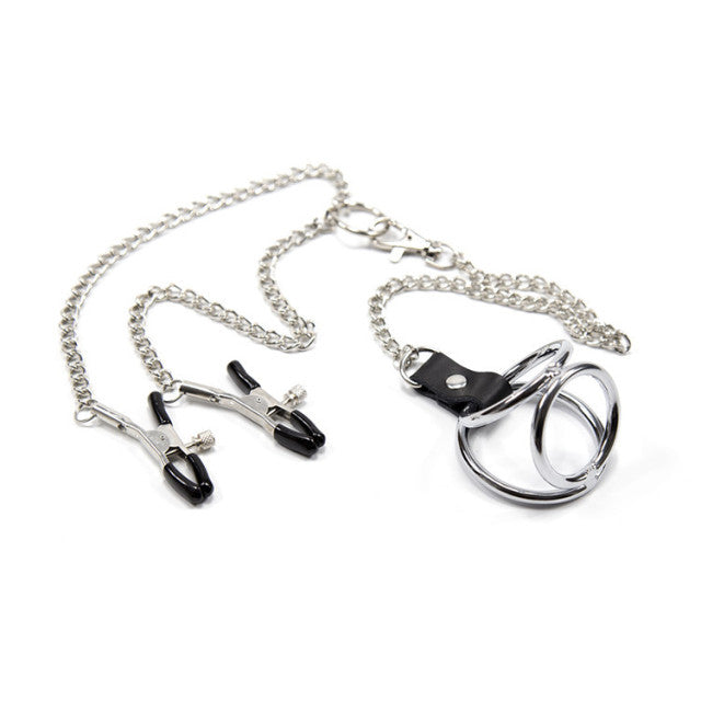 New Stainless Steel Metal Chain Nipple Clamps Female Breast clitoris Clip Massage Novelty Sex Toys BDSM Nipple Milk Clips