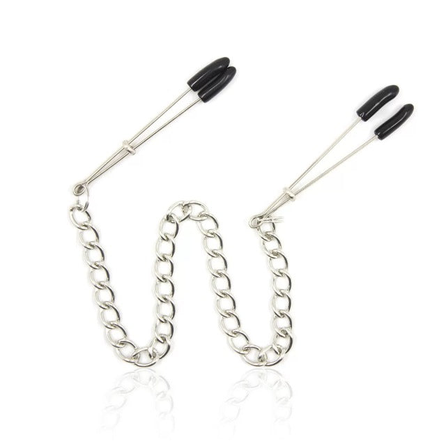 New Stainless Steel Metal Chain Nipple Clamps Female Breast clitoris Clip Massage Novelty Sex Toys BDSM Nipple Milk Clips