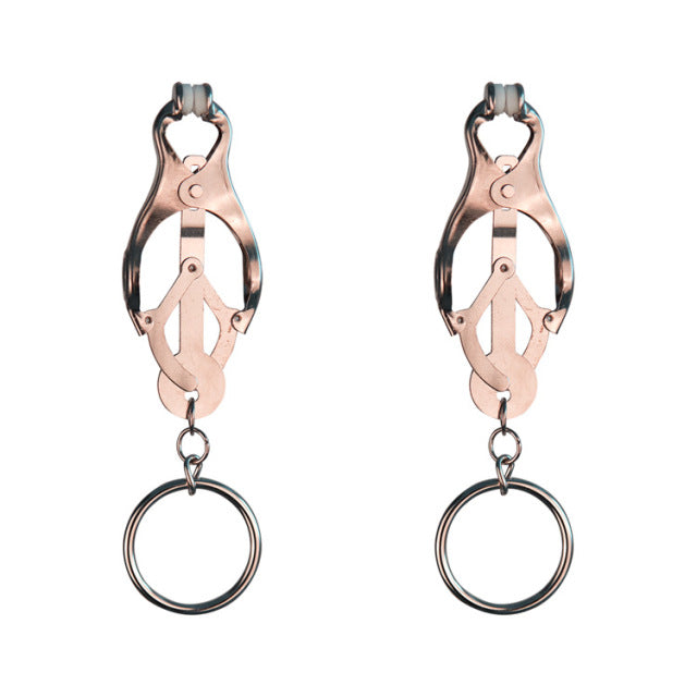 New Stainless Steel Metal Chain Nipple Clamps Female Breast clitoris Clip Massage Novelty Sex Toys BDSM Nipple Milk Clips