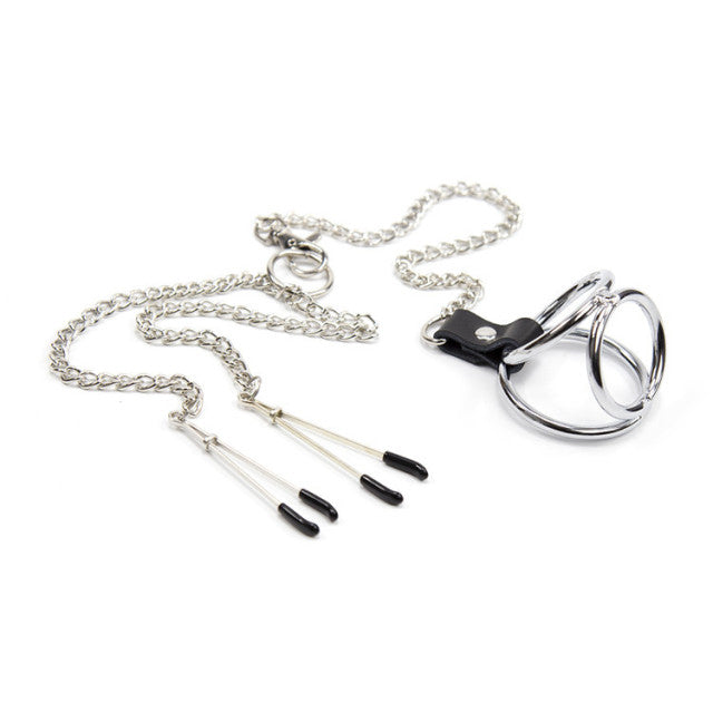 New Stainless Steel Metal Chain Nipple Clamps Female Breast clitoris Clip Massage Novelty Sex Toys BDSM Nipple Milk Clips