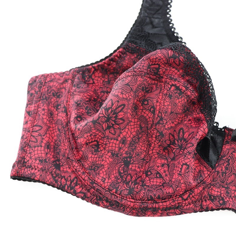 PlusGalpret Floral Print Lace Bra and Panty Set Women Sexy Lingerie Bra Set Intimates Ladies Underwear Set