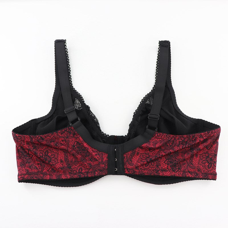 Beauwear Floral Print Bra Set Plus Size Women Lingerie Ultra Thin Unlined Underwear