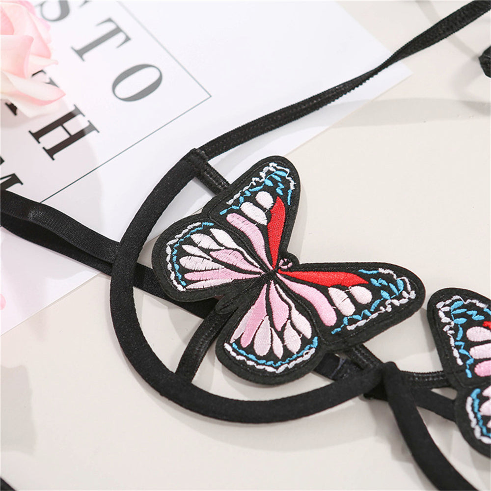 Sensual Lingerie Woman Sexy Trikini Underwear Top Panties Set Porn Sex Body Cage Bondage Harness Butterfly Bra Thong Exotic Suit