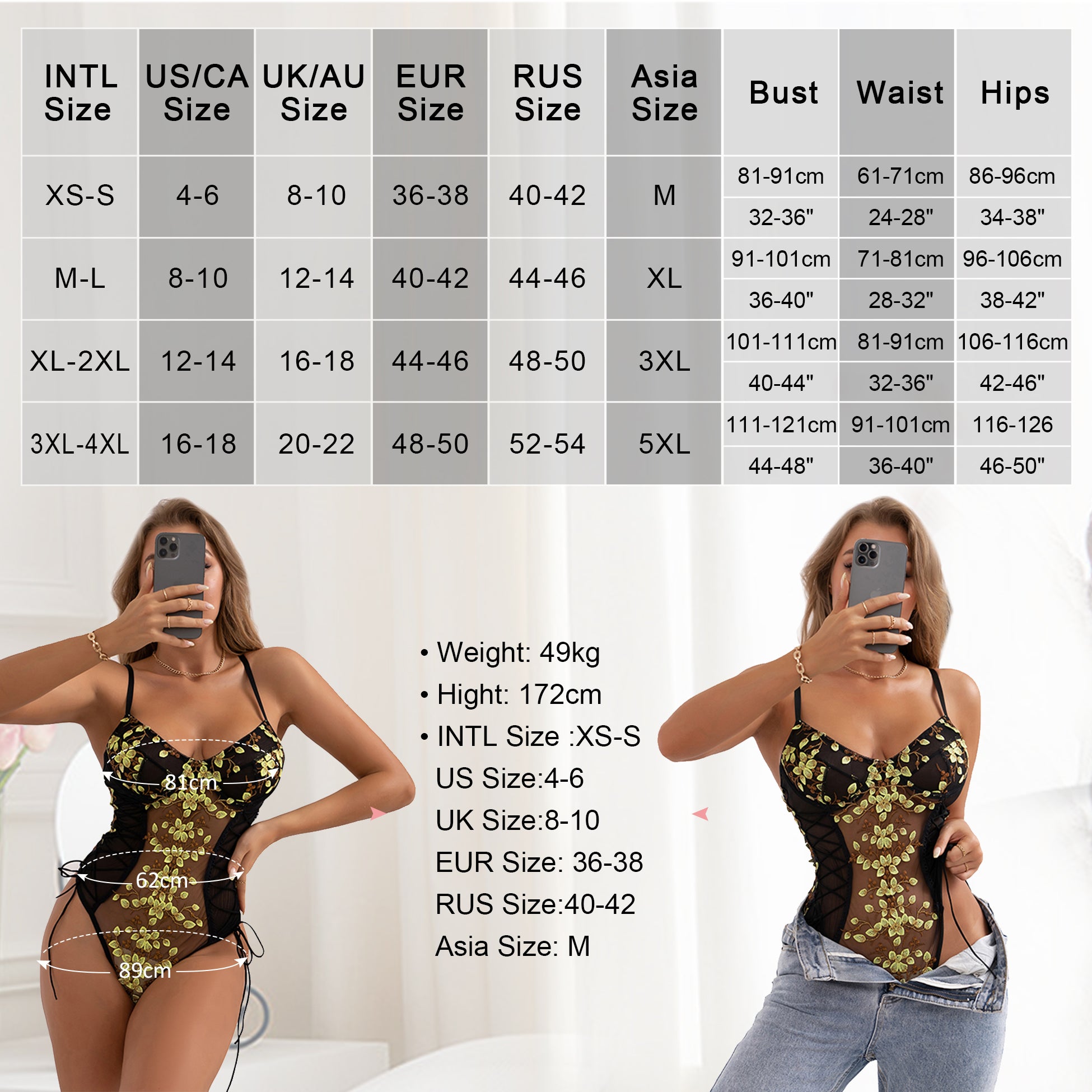 Comeondear Floral Embroidery Bodysuit Women Lace Up Bandage Bodies Sexy Sleeveless Bodycon Transparent Lingerie Mesh Bodysuits