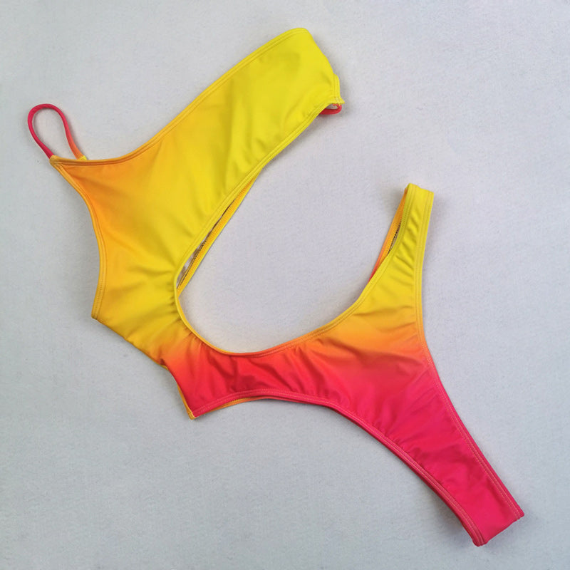 Rinabe Sexy Swimsuit Women Bikini Hollow Out Swimwear Bikinis Thong Biquini Solid One Piece Swimsuits Women Bathing Suits