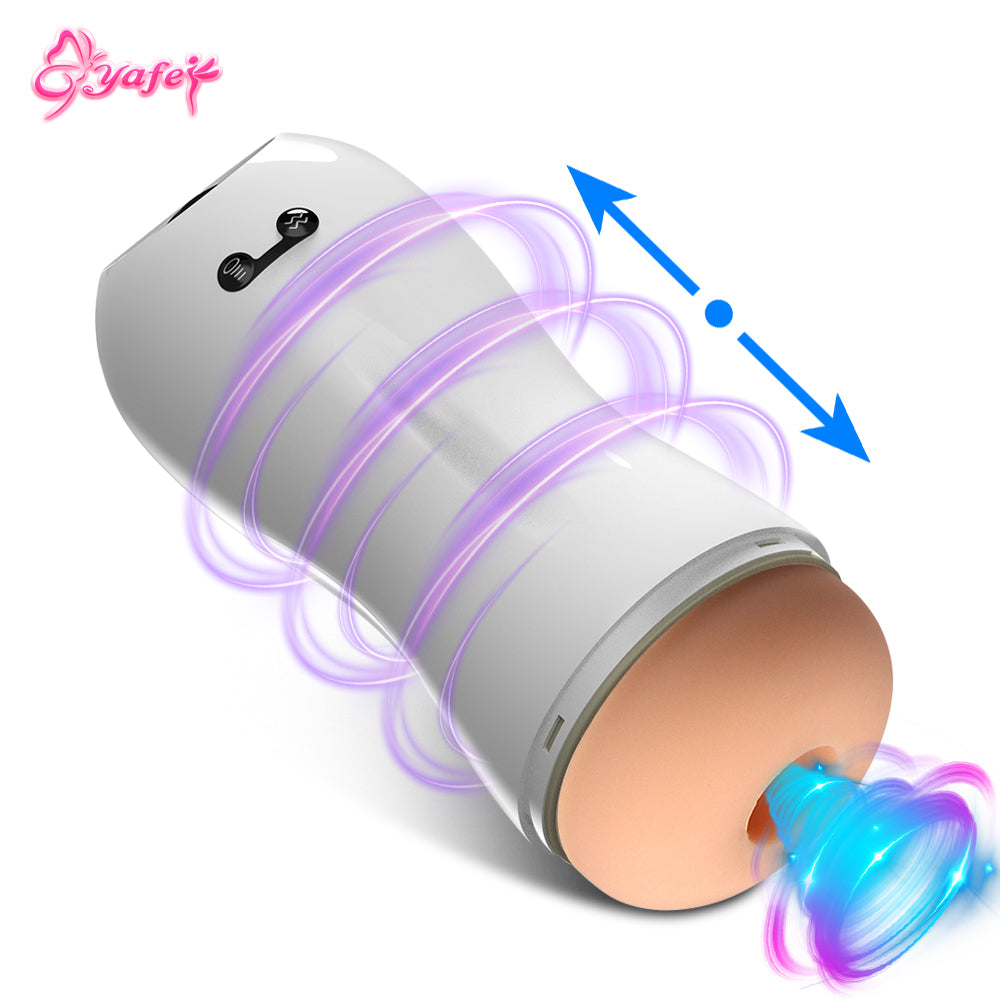 Male Masturbators Real Oral Vagina Vacuum Automatic Sucking Vibrators Masturbation Cup Sex Toys for Men Blowjob Sex Machine