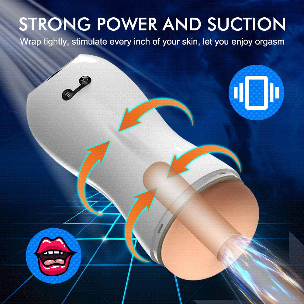 Male Masturbators Real Oral Vagina Vacuum Automatic Sucking Vibrators Masturbation Cup Sex Toys for Men Blowjob Sex Machine