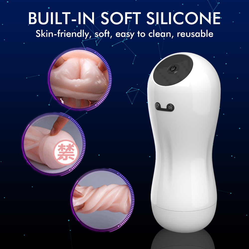 Male Masturbators Real Oral Vagina Vacuum Automatic Sucking Vibrators Masturbation Cup Sex Toys for Men Blowjob Sex Machine