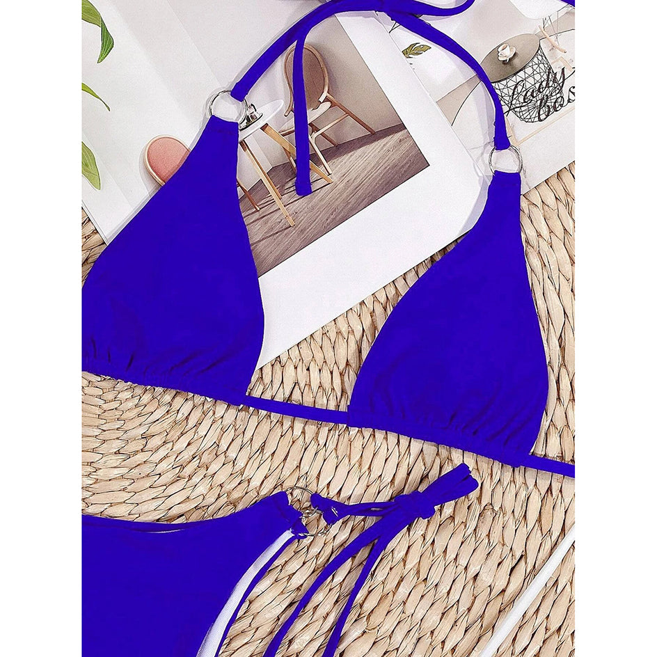 Sexy Push Up Bikini Halter Swimwear Women Swimsuit Female Bandage Micro Thong Bikinis Set Swimming for Bathing Suit biquini