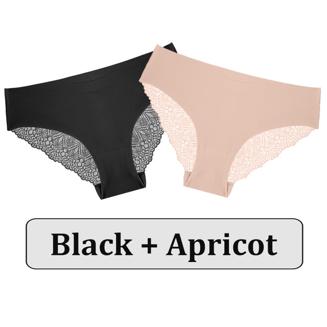 2PCS/Set Lace Panties Women Underwear Seamless Lingerie Panties