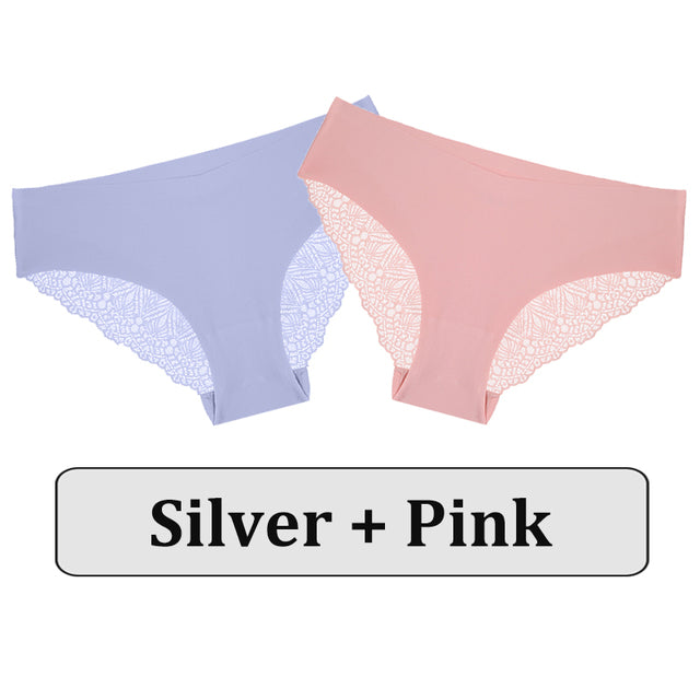2PCS/Set Lace Panties Women Underwear Seamless Lingerie Panties