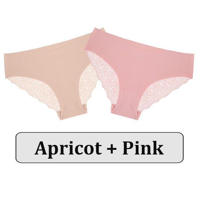 2PCS/Set Lace Panties Women Underwear Seamless Lingerie Panties