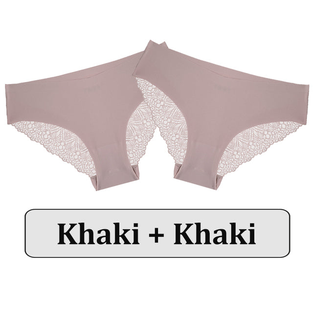 2PCS/Set Lace Panties Women Underwear Seamless Lingerie Panties