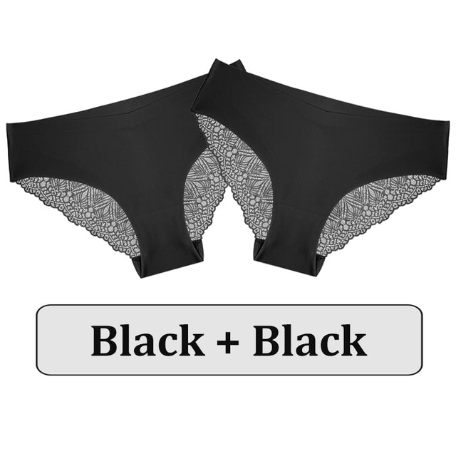 2PCS/Set Lace Panties Women Underwear Seamless Lingerie Panties
