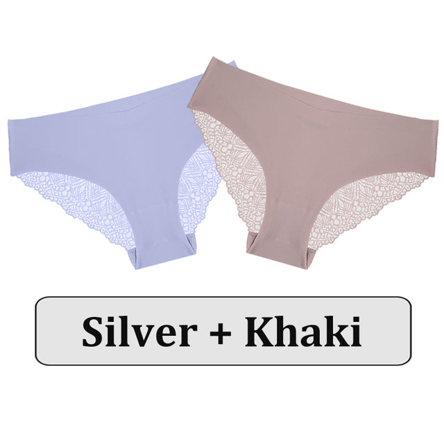 2PCS/Set Lace Panties Women Underwear Seamless Lingerie Panties