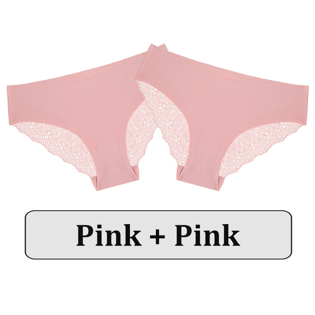 2PCS/Set Lace Panties Women Underwear Seamless Lingerie Panties