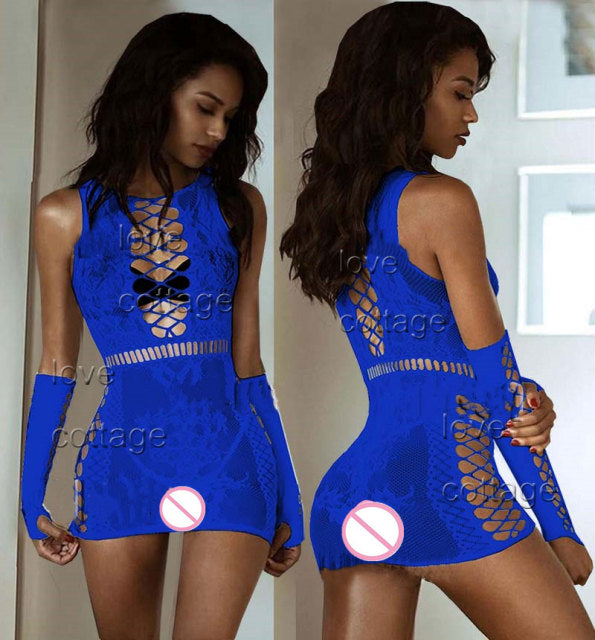Plus Size Sexy Lingerie Erotic Babydoll Underwear Women Black Lace Nightdress Porno Costumes Sleepwear Dress Sexy Costumes