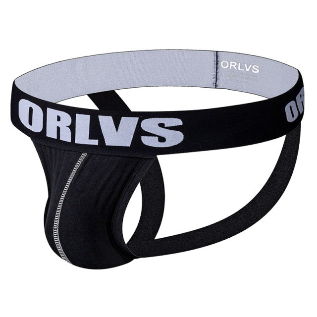 ORLVS Men Underwear Men Sexy Briefs Jockstrap Pouch Cuecas Man Cotton Panties Thongs Mesh Underpants Gay Slip Homme Srting