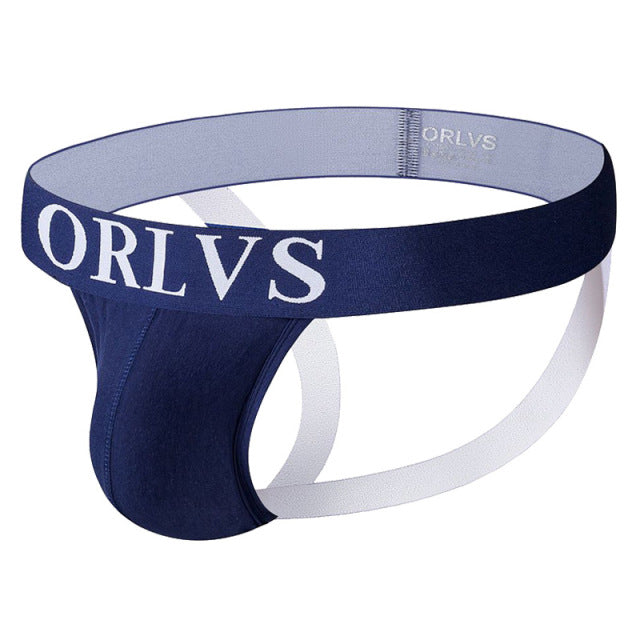 ORLVS Men Underwear Men Sexy Briefs Jockstrap Pouch Cuecas Man Cotton Panties Thongs Mesh Underpants Gay Slip Homme Srting