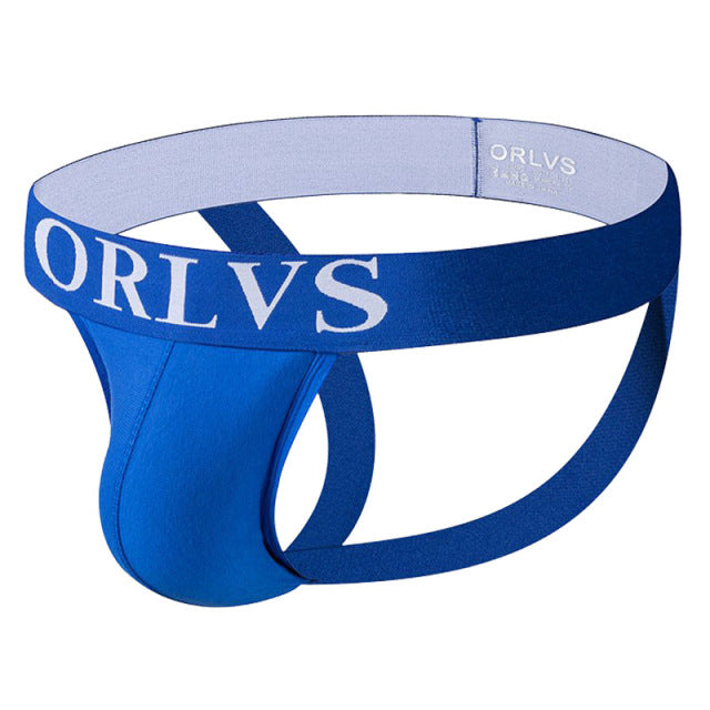 ORLVS Men Underwear Men Sexy Briefs Jockstrap Pouch Cuecas Man Cotton Panties Thongs Mesh Underpants Gay Slip Homme Srting