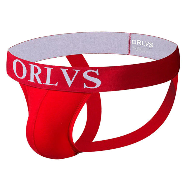 ORLVS Men Underwear Men Sexy Briefs Jockstrap Pouch Cuecas Man Cotton Panties Thongs Mesh Underpants Gay Slip Homme Srting