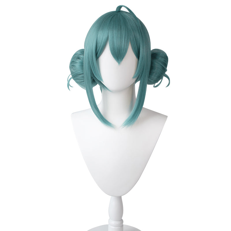 UWOWO Cosplay Hatsunee Mikuu Anime Figure MIKU Fanart. 40CM Green Cosplay Wig Cute White Bunny Dresses Hair
