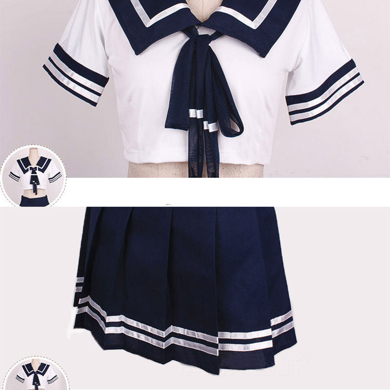 School Girl Japanese Plus Size Costumes Women Sexy Lingerie Temptation Suit Student Uniform Miniskirt Cosplay Cheerleader Outfit