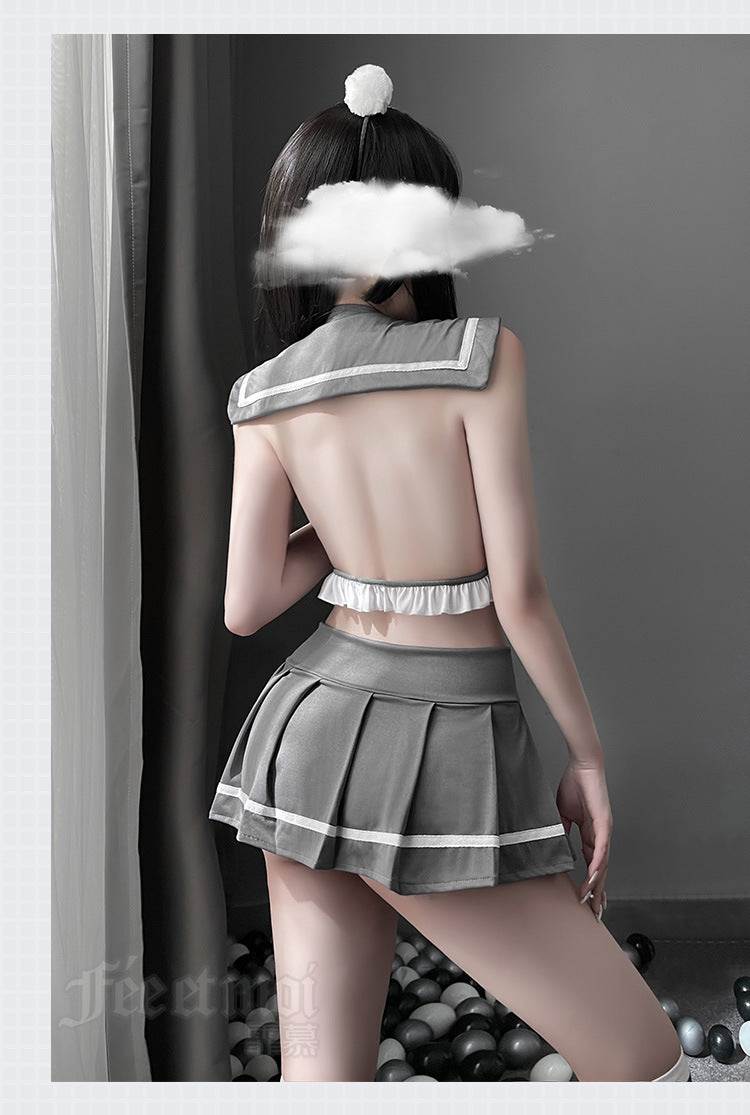 JK Uniform Role Play Costume Cheerleading Sex Clothing for Women Lingerie Japanese Sweet Plaid Sexy School Girl Student