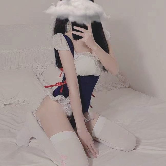 Japanese Bed Sexy Costumes Back Hollow Out Maid Cosplay Lingerie Servant Swimsuit Erotic Bodysuit Lace Outfit Sexy Sleepwear New