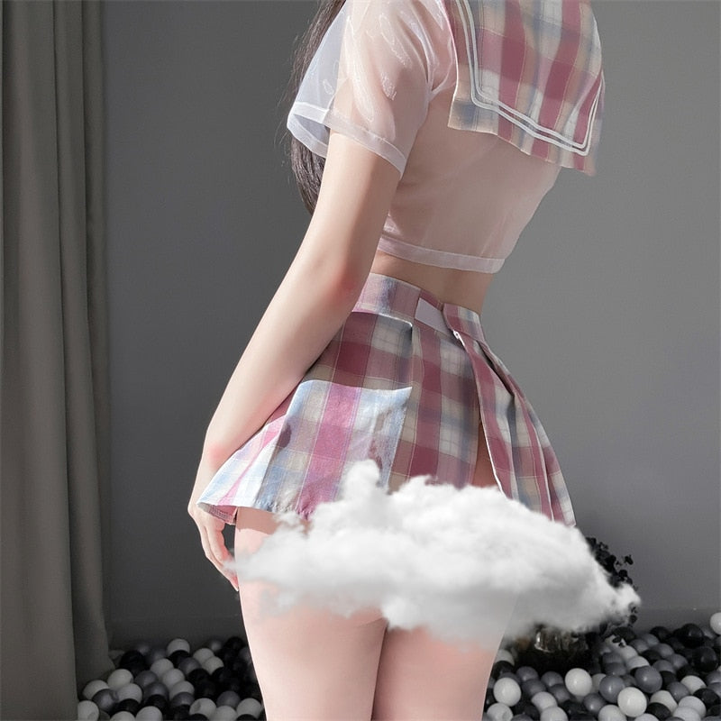 Sexy Lingerie Female Sense Japanese JK Uniform Pleated Skirt Suit School Uniform Sailor Suit Photo Photography Uniform