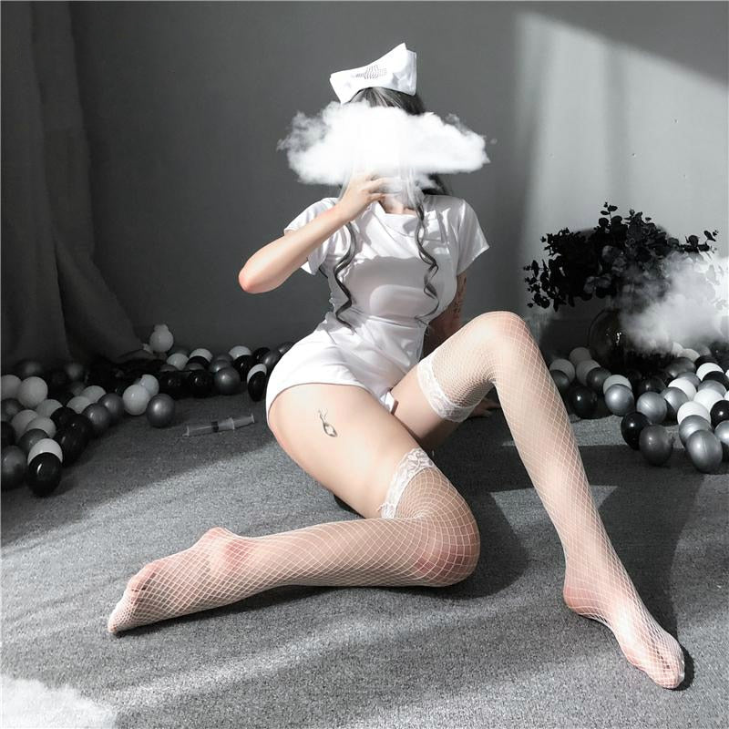 Japanese Maid School Girl Pink White Kawaii Doctor Roleplay Outfit for Woman Nurse Cosplay Costume Women Sexy Cosplay Lingerie