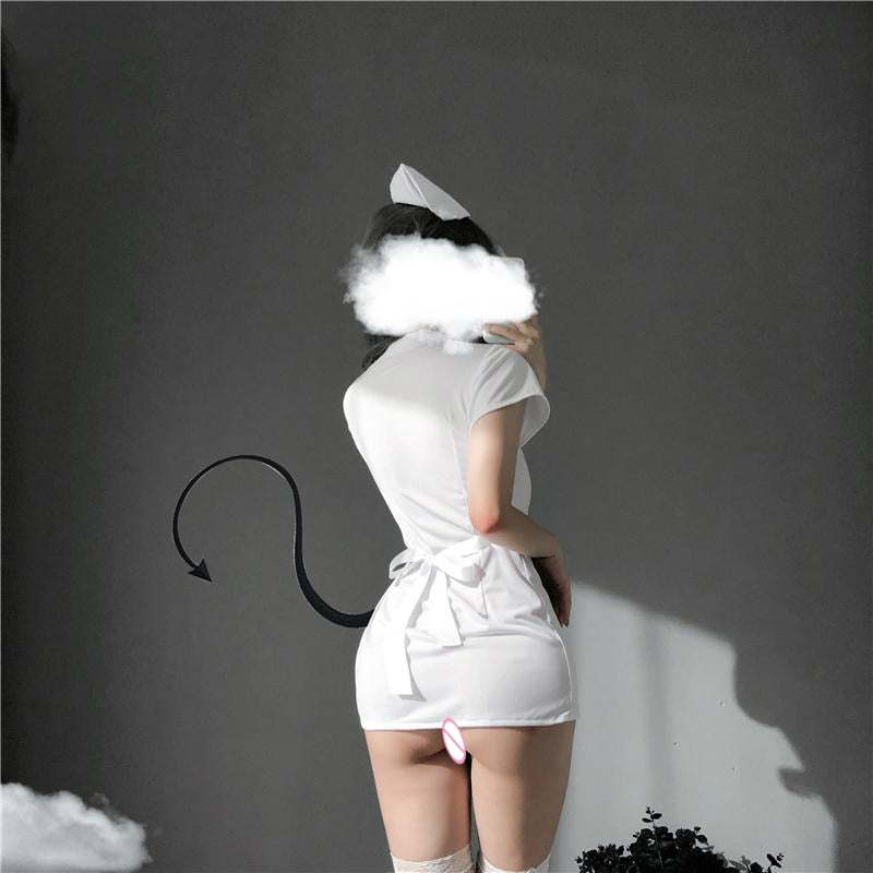 Japanese Maid School Girl Pink White Kawaii Doctor Roleplay Outfit for Woman Nurse Cosplay Costume Women Sexy Cosplay Lingerie