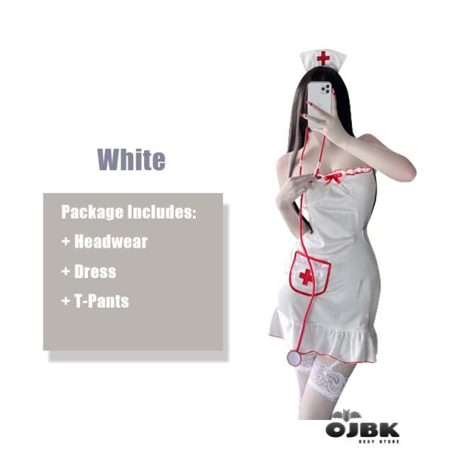 Japanese Sexy Lingerie Clinic Hot Nurse Cosplay Uniform Anime Temptation Fancy Nursing Dress Passion Outfit