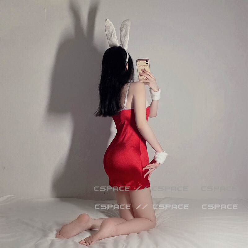 Sexy Lingerie Bunny Girl Cosplay Outfit Velvet Underwear Nightdress Japanese Anime Rabbit Cos Uniform Sleepwear Lace Fancy Dress