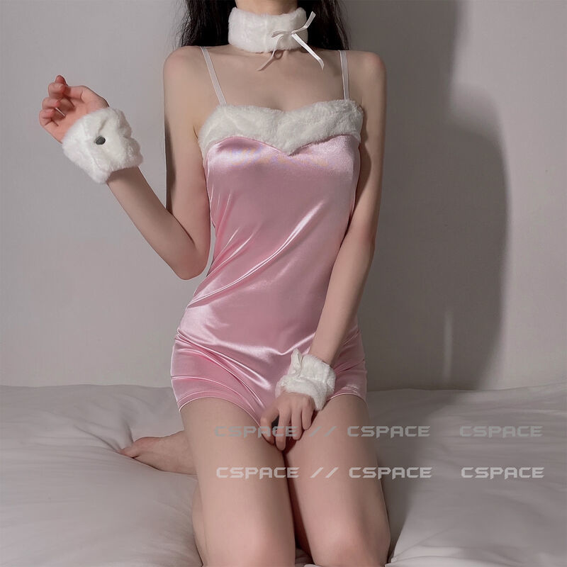 Sexy Lingerie Bunny Girl Cosplay Outfit Velvet Underwear Nightdress Japanese Anime Rabbit Cos Uniform Sleepwear Lace Fancy Dress