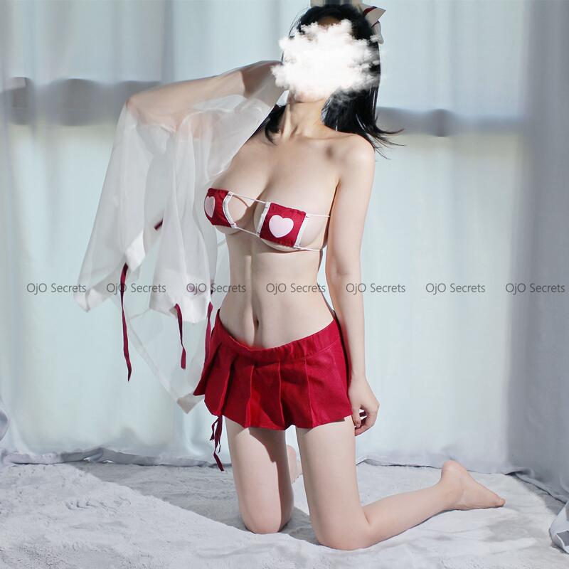 Japanese Anime Cosplay Costumes Sexy Kimono Bra Set Strap Panties Erotic Sexy Lingerie Uniform Wizard Role Play Halloween Outfit