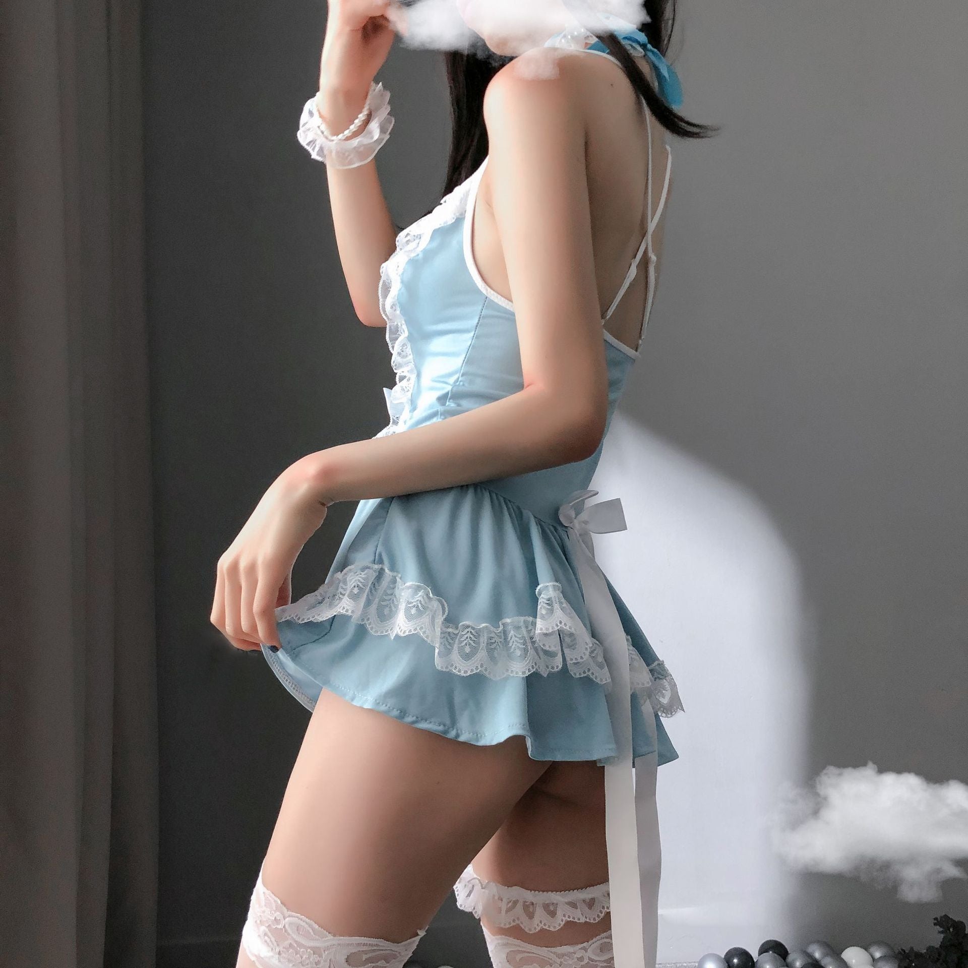 Japanese Style Servant Nightdress Anime Passion Uniform Sexy Lingerie Erotic Bow Original Kawaii Sex Pajamas Outfits Maid Dress