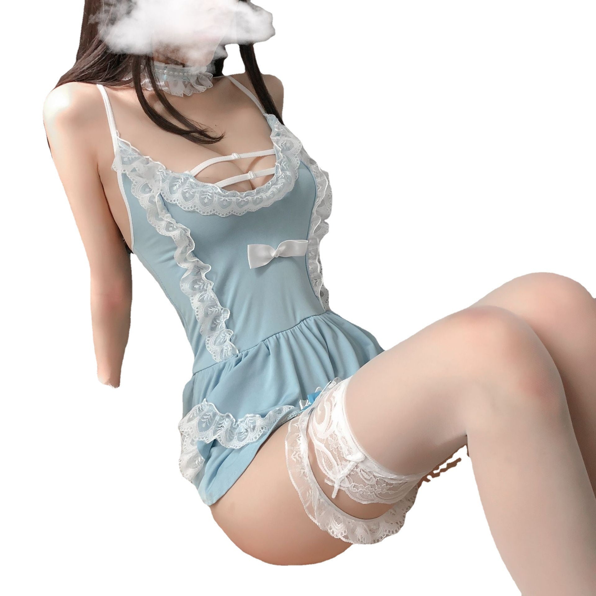 Japanese Style Servant Nightdress Anime Passion Uniform Sexy Lingerie Erotic Bow Original Kawaii Sex Pajamas Outfits Maid Dress