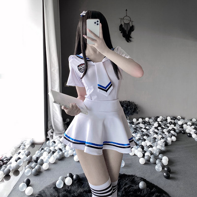 Sexy Lingerie Woman School Uniforms Temptation Cosplay Suit Sexy Japanese Student Collage Party Cosplay Costume Sailor Suit