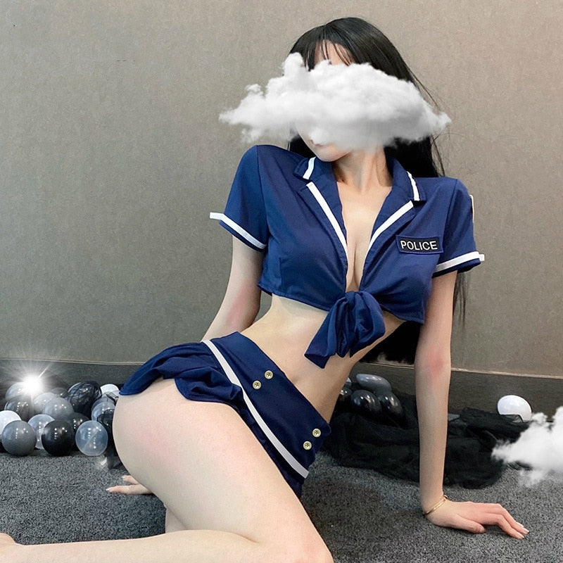 Sexy Flight Attendant Costume Sex Cosplay Sexy Uniform Sexy Police Japanese Lingerie Stewardess Uniform Erotic Temptation