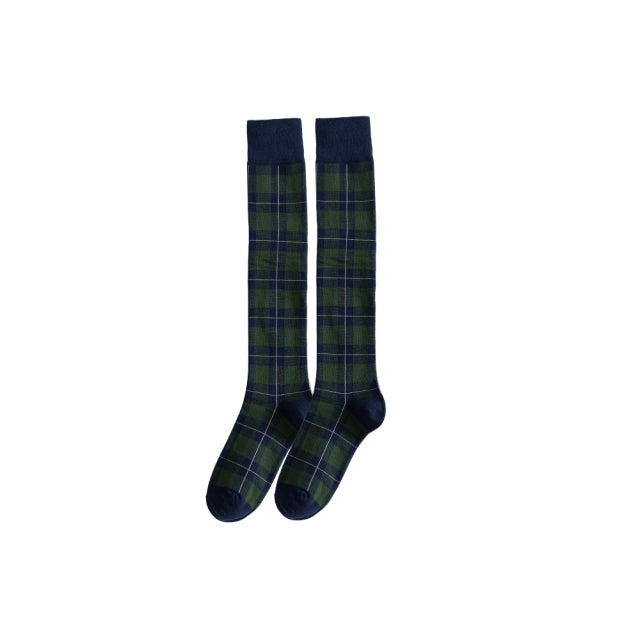 Socks Tube to Knee Cotton Combed Plaid Fashion With Personality and Comfortable Leisure Sports