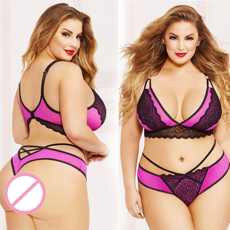 Sexy Bodysuit Lingerie Bra Panty Set Lenceria Sensual Mujer Xxx Plus Size Clothing Gauze Lace  Pornos Suit Erotic Lingerie Set