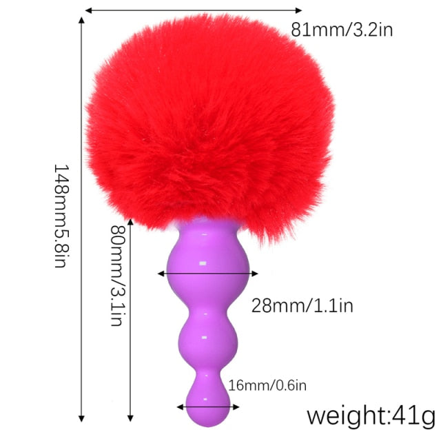 Sex Toys Soft Butt Beads Anal Plug Sex Rabbit Tail Butt Plug Erotic Toys For Woman Adult Tail Flirting Buttplug Masturbator Shop