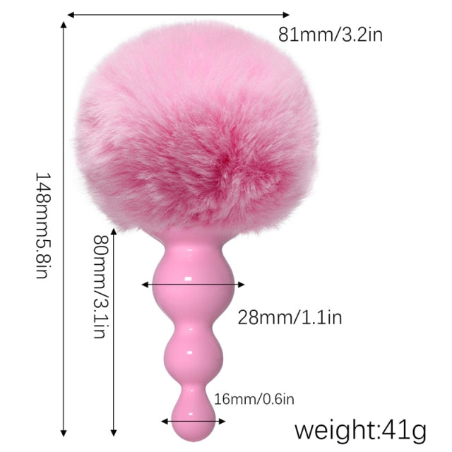 Sex Toys Soft Butt Beads Anal Plug Sex Rabbit Tail Butt Plug Erotic Toys For Woman Adult Tail Flirting Buttplug Masturbator Shop