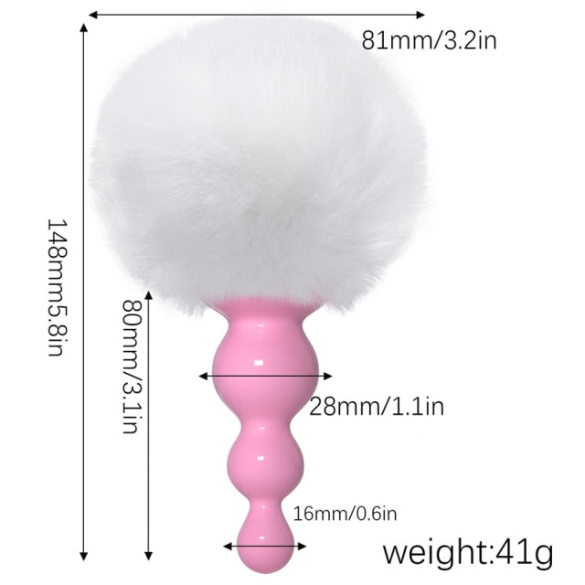 Sex Toys Soft Butt Beads Anal Plug Sex Rabbit Tail Butt Plug Erotic Toys For Woman Adult Tail Flirting Buttplug Masturbator Shop