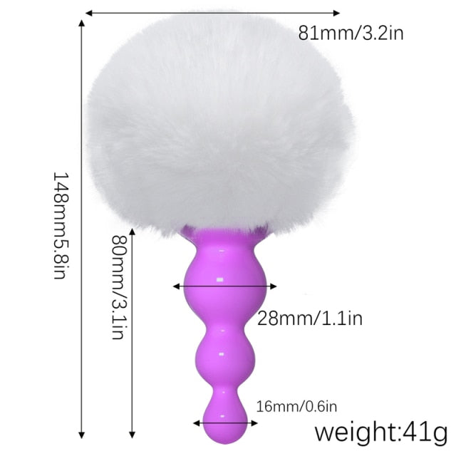 Sex Toys Soft Butt Beads Anal Plug Sex Rabbit Tail Butt Plug Erotic Toys For Woman Adult Tail Flirting Buttplug Masturbator Shop
