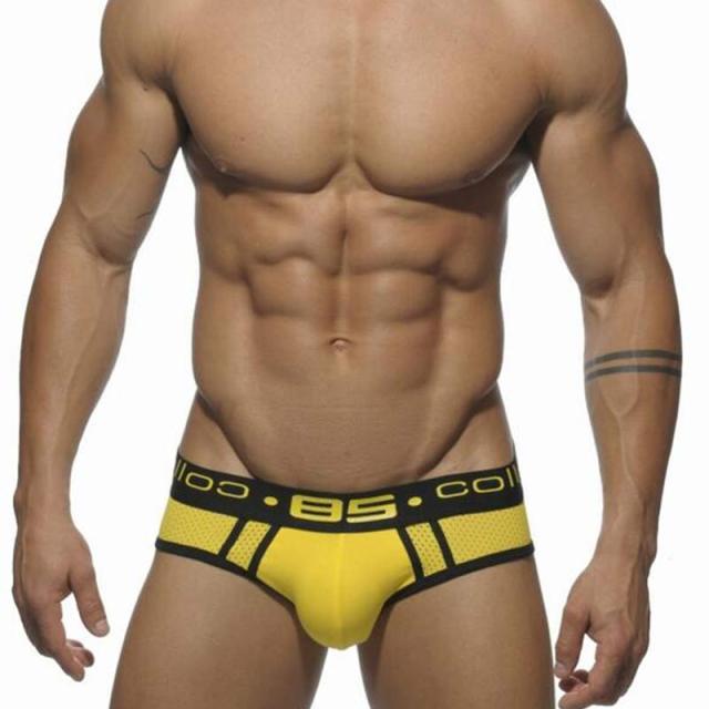 CMENIN Sexy Men Underwear Briefs Mesh Breathable Lingerie Man Underpants Bikini Brief Jockstrap Cotton Pouch Panties Gay