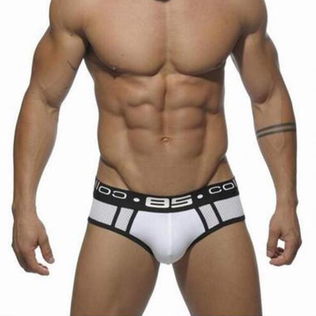 CMENIN Sexy Men Underwear Briefs Mesh Breathable Lingerie Man Underpants Bikini Brief Jockstrap Cotton Pouch Panties Gay
