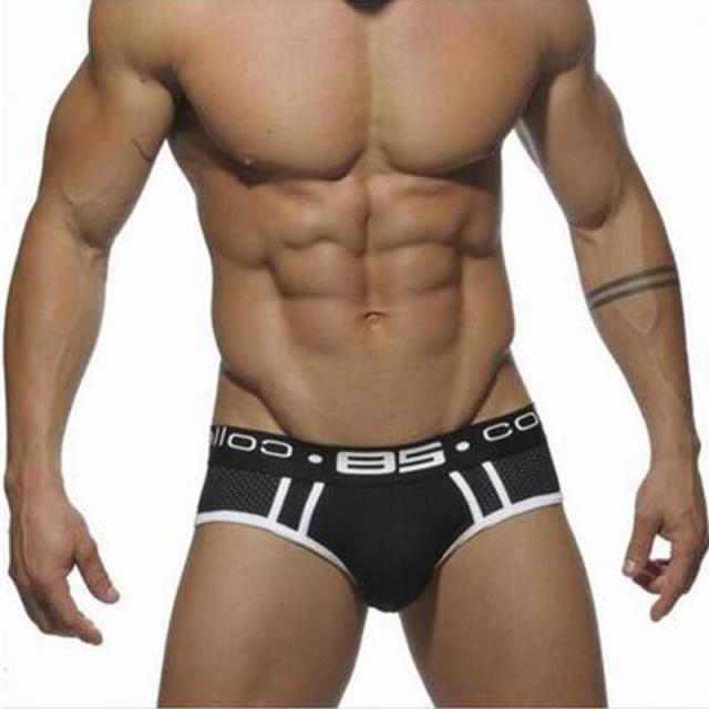 CMENIN Sexy Men Underwear Briefs Mesh Breathable Lingerie Man Underpants Bikini Brief Jockstrap Cotton Pouch Panties Gay