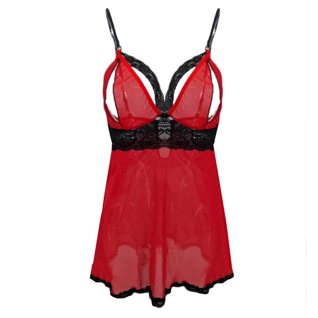 Plus Size Sexy Lingerie Lace Mesh Sexy Underwear S-3XL Erotic Babydoll Open Bras Nightdress with Thongs Erotic Costumes Pijama